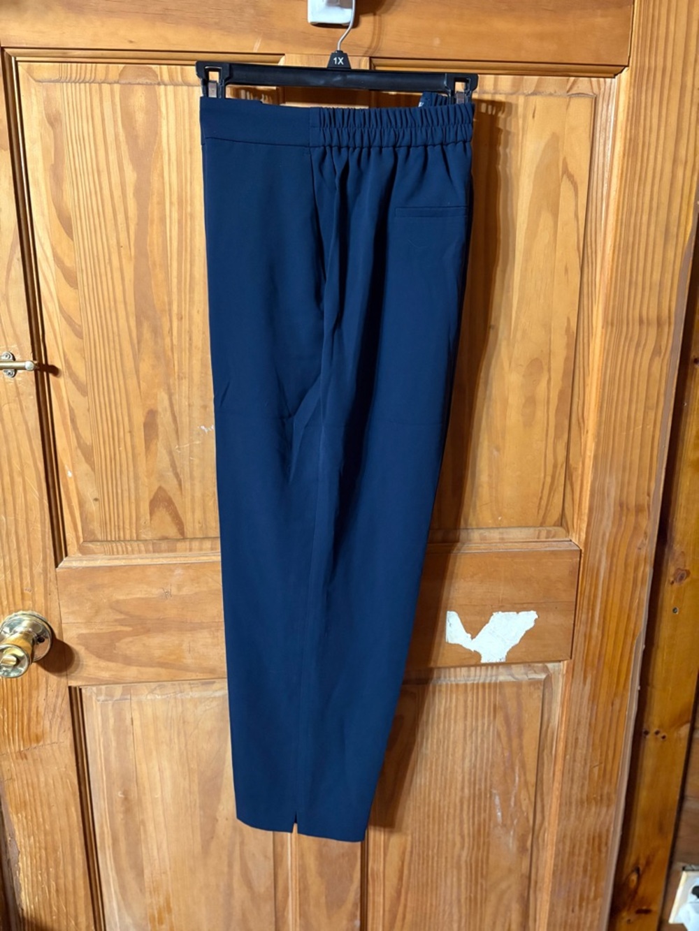 J. Crew Navy Elastic-Waist Tapered Pants